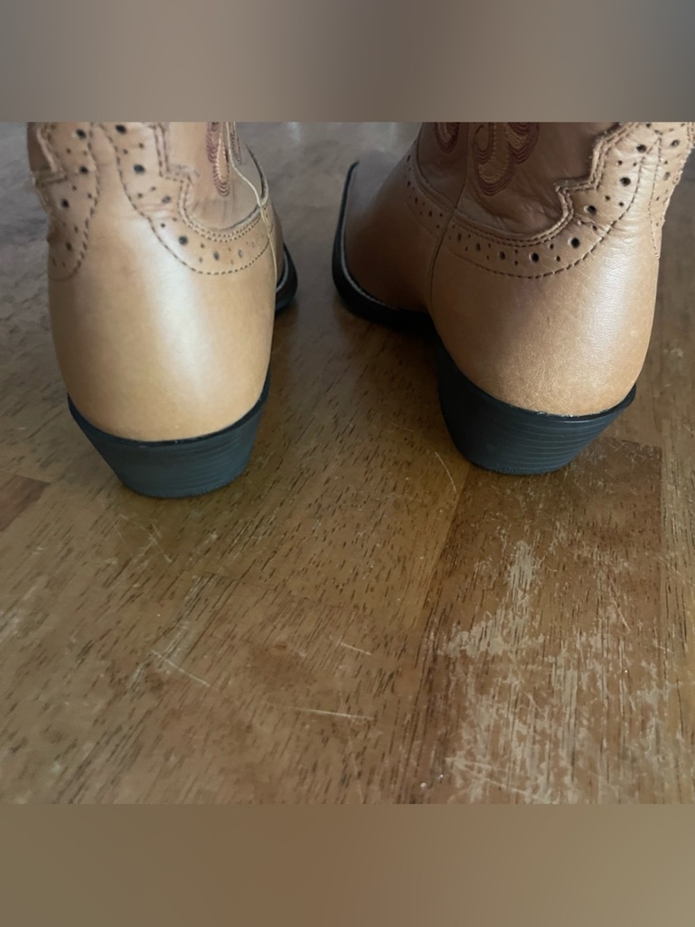 Justin Stampede Boots Brown Leather Western Boot - Picture 4 of 12